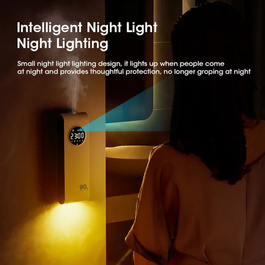 AuraSync™ Smart 3-in-1 Atmosphere Hub – Motion-Sensing Diffuser, Night Light & Clock. Total environmental mastery in one sleek device. This wall-mounted powerhouse isn't just an aromatherapy machine; it’s an intelligent guardian of your comfort.
